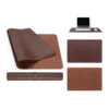 Skrivbordsunderlägg 80x40cm pu skinn läder beige