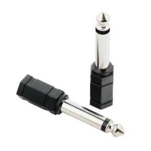 2-pack Ljudadapter 3,5mm Aux Till 6,3mm Stereo Adapter Teleplug