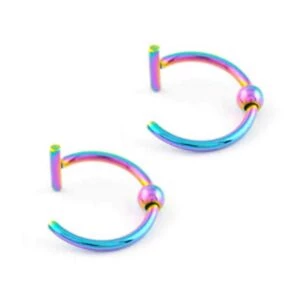 2-pack Fake Läppring Utan Hål Fake Piercing