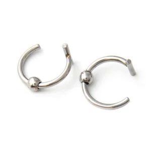 2-pack Fake Läppring Utan Hål Fake Piercing Silver