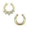 2-pack Fake Septum Näsring Fakepiercing Guld