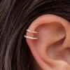 Fake helix piercing öron örhänge ear cuff utan hål silver