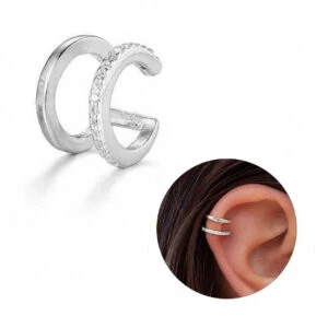 Fake Helix Piercing Öron Örhänge Ear Cuff Utan Hål Silver