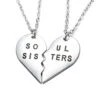 Vänskapshalsband Soul Sisters Kompishalsband Brythjärta