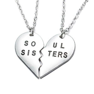 Vänskapshalsband Soul Sisters Kompishalsband Brythjärta
