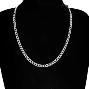 Silver Kedjehalsband Halsband Kedja Länk Silver 5mm