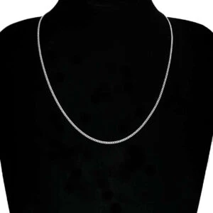 Tunt Silver Kedjehalsband Halsband Kedja Länk Silver 1,8mm