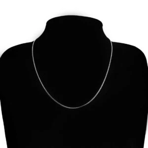 Tunt Silver Kedjehalsband Halsband Kedja Länk Silver 1,5mm