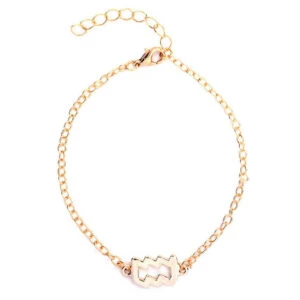 Gåvoarmband Stjärntecken Vattumannen Aquarius Armband Guld