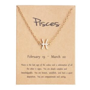 Gåvoarmband Stjärntecken Fiskarna Pisces Armband Guld