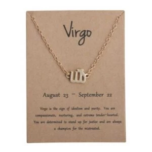 Gåvoarmband Stjärntecken Jungfrun Virgo Armband Guld