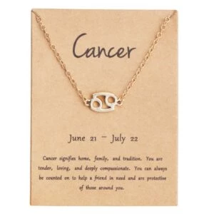 Gåvoarmband Stjärntecken Kräftan Cancer Armband Guld