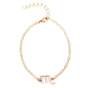 Gåvoarmband Stjärntecken Skorpionen Scorpio Armband Guld