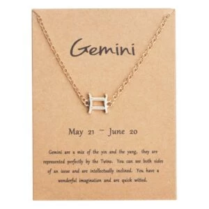 Gåvoarmband Stjärntecken Tvillingarna Gemini Armband Guld