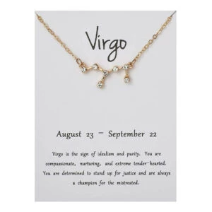 Stjärntecken Halsband Jungfrun Virgo Gåvohalsband Guld