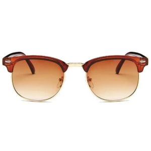 Bruna Clubmaster Solglasögon Brunt Glas