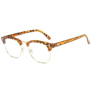 Leopard Clubmaster Glasögon Utan Styrka Klarglasögon