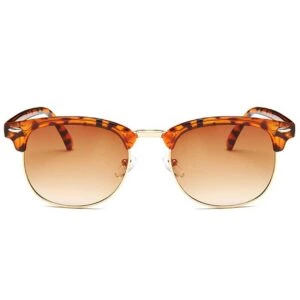 Tortoise Clubmaster Solglasögon Brunt Glas