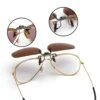 Clip-on solglasögon pilotglasögon aviator brun