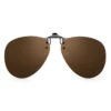 Clip-on solglasögon pilotglasögon aviator brun