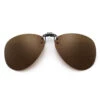 Clip-on solglasögon pilotglasögon aviator brun