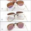 Clip-on solglasögon pilotglasögon aviator brun