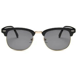 Svarta Clubmaster Solglasögon Mörkt Glas