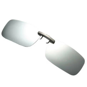 Clip-on Solglasögon Metall Silver Spegelglas 37x59mm