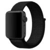 Svart Apple Watch Nylonarmband Sportloop Kardborreband