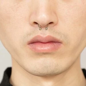 Magnetisk Fake Näsring Septum Näspiercing Silver