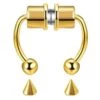 Magnetisk Fake Näsring Septum Näspiercing Guld