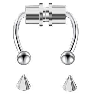 Magnetisk Fake Näsring Septum Näspiercing Silver