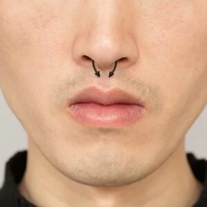 Magnetisk Fake Näsring Septum Näspiercing Silver