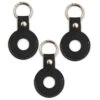3-pack Apple Airtag Fodral Svart Pu Skinn Läder