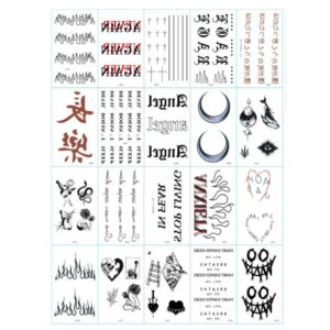 30-pack Fake Tatueringar Temporära Tatueringar Gnuggisar