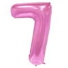 Enorm 102cm Sifferballong Rosa Metallic Nummer 7 Ballong