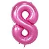 Enorm 102cm Sifferballong Rosa Metallic Nummer 8 Ballong