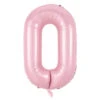 Enorm 102cm Sifferballong Rosa Nummer 0 Ballong