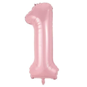 Enorm 102cm Sifferballong Rosa Nummer 1 Ballong