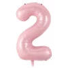Enorm 102cm Sifferballong Rosa Nummer 2 Ballong