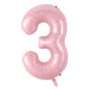 Enorm 102cm Sifferballong Rosa Nummer 3 Ballong