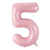 Enorm 102cm Sifferballong Rosa Nummer 5 Ballong