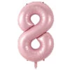 Enorm 102cm Sifferballong Rosa Nummer 8 Ballong