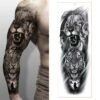 Faketatuering sleeve fake tattoo temporär gnuggis lejon