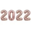 2022 Enorma Sifferballonger Roséguld För Nyår 102cm