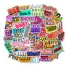 50-pack Klistermärken Dekaler Text Scrapbook