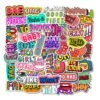 50-pack klistermärken dekaler text scrapbook
