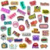 50-pack klistermärken dekaler text scrapbook
