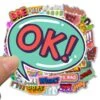 50-pack klistermärken dekaler text scrapbook