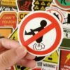 50-pack klistermärken dekaler varningssymboler